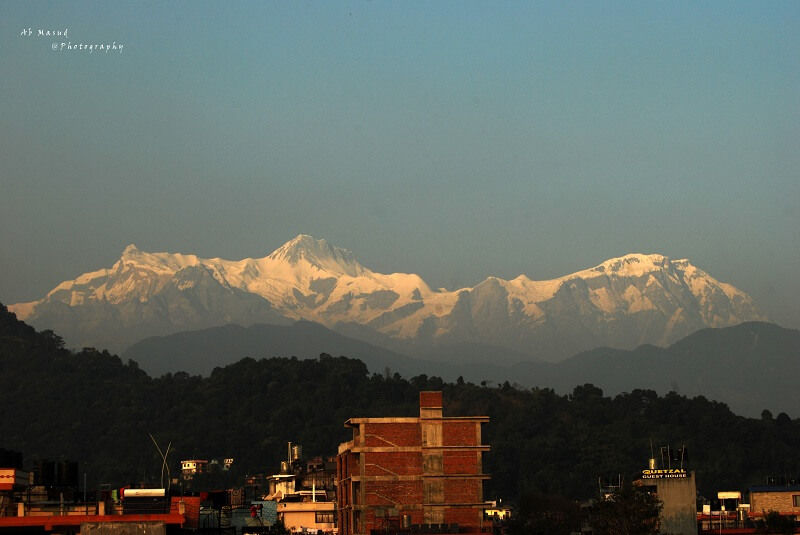 The Himalaya from the pokhara